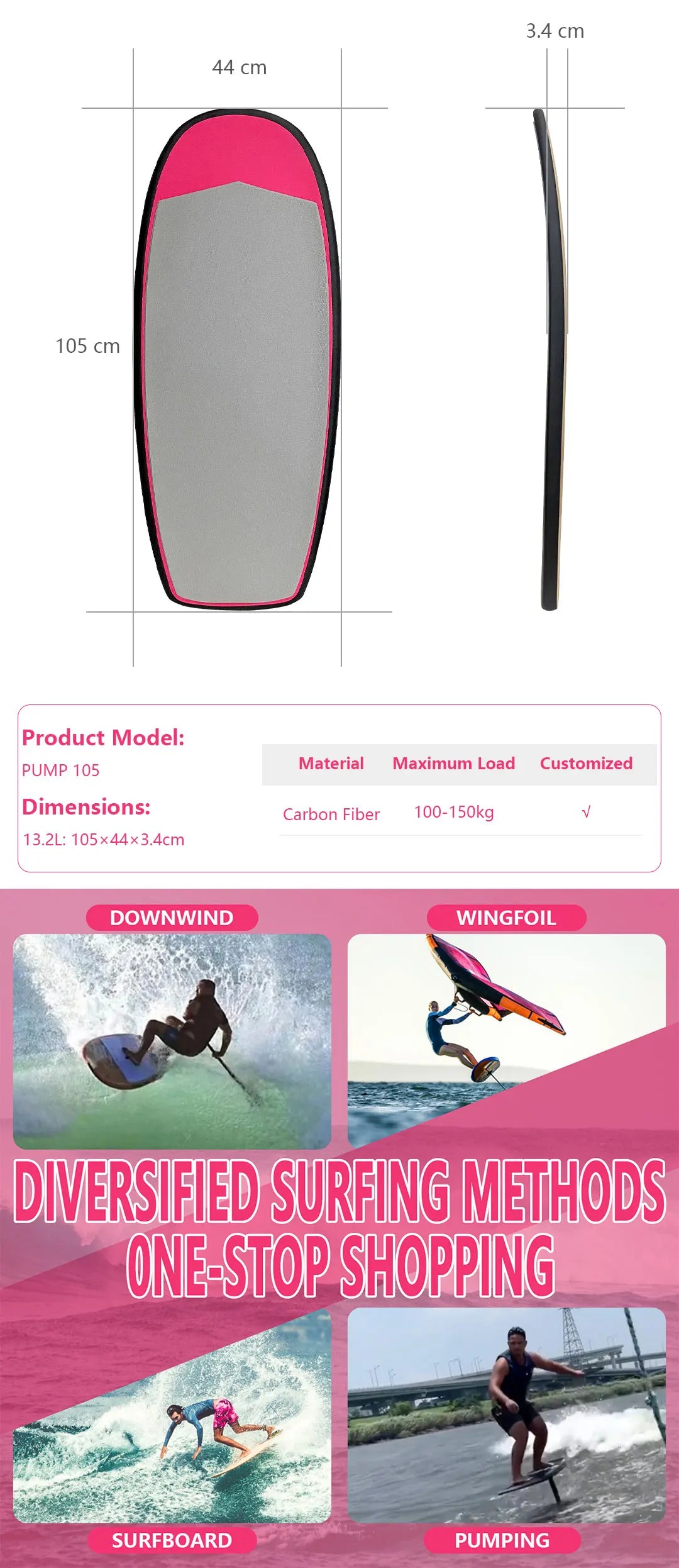 High Quality Carbon Fiber Surfing Boards with New Design All-Around SUP Beginner-Friendly Durable Includes Bag