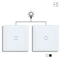 1gang 2way 3way Touch Switch Wall Light Switches No Neutral Wire With Tempered Glass 240V No Wifi No RF433