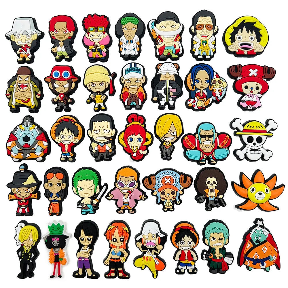 Hot Toys Cartoon Shoe Charms Japanese Anime Clogs Sandals Decoration Garden Shoes Accessories Charms Buckle for Friends Gifts