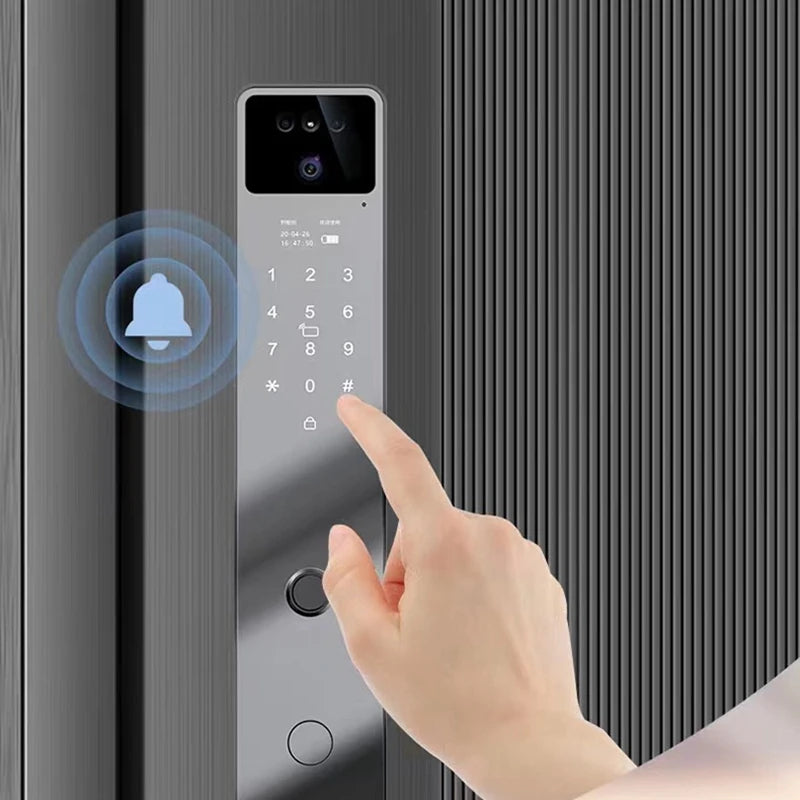 EGFirtor Tuya APP Face Recognition Fingerprint Smart Electronic Password Home Gate Door Lock With Cylinder