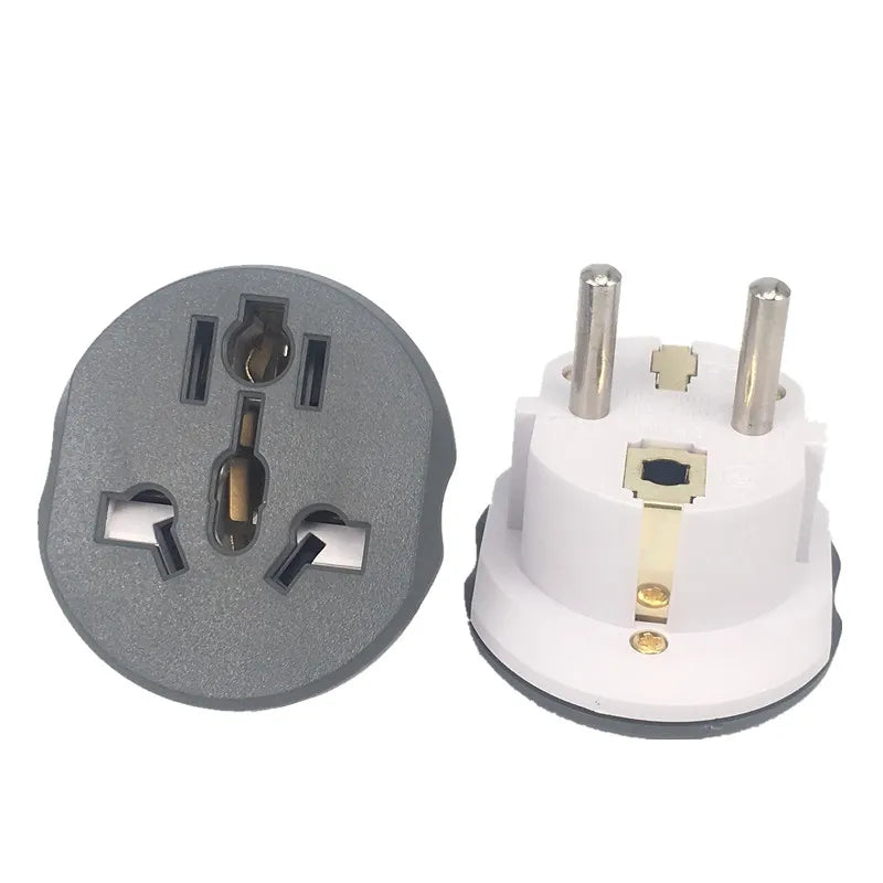 EU Adapter Converter AU US UK To Euro KR Electric Socket Outlet 2 Round Universal For Korea European Travel Wall Plug Extension
