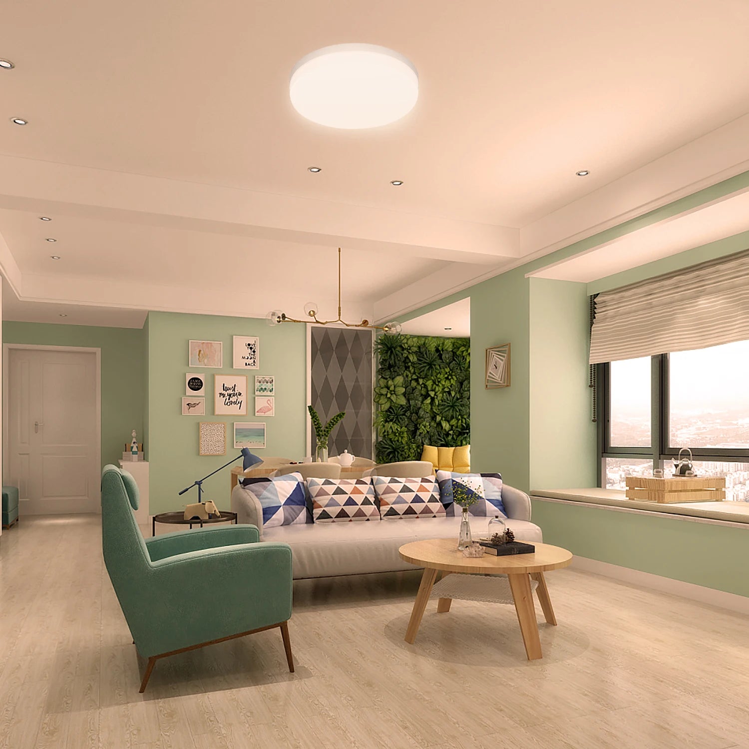 Modernity LED ceiling lamp household energy-saving bedroom lamp round suitable for living room and bedroom area LED indoor light