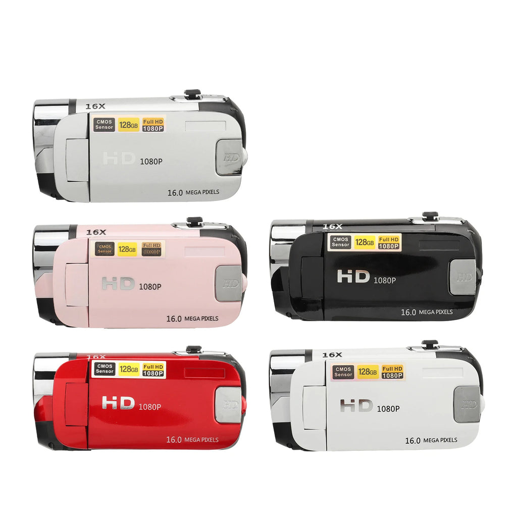 16MP Digital Camera HD Video Camcorder 2.4 Inch Rotatable Screen 16X Digital Zoom Video Camera Recorder USB Connection Port