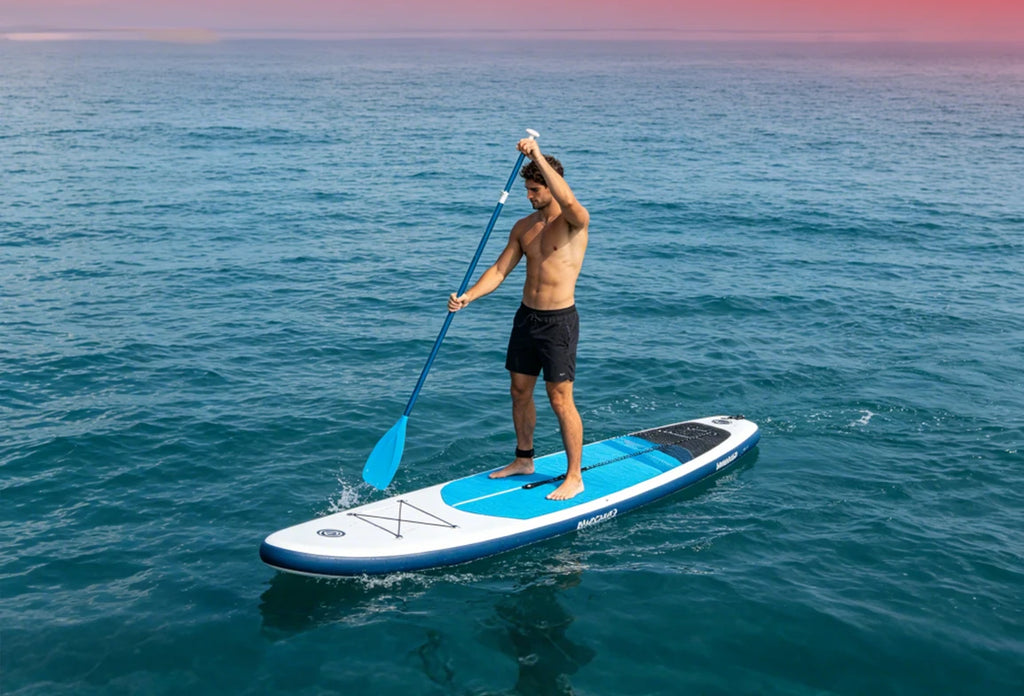 4-Piece Dual-Purpose Adjustable SUP Paddle, Single & Double Ended Detachable Kayak Paddle for Stand Up Paddle Board Surfing Oar