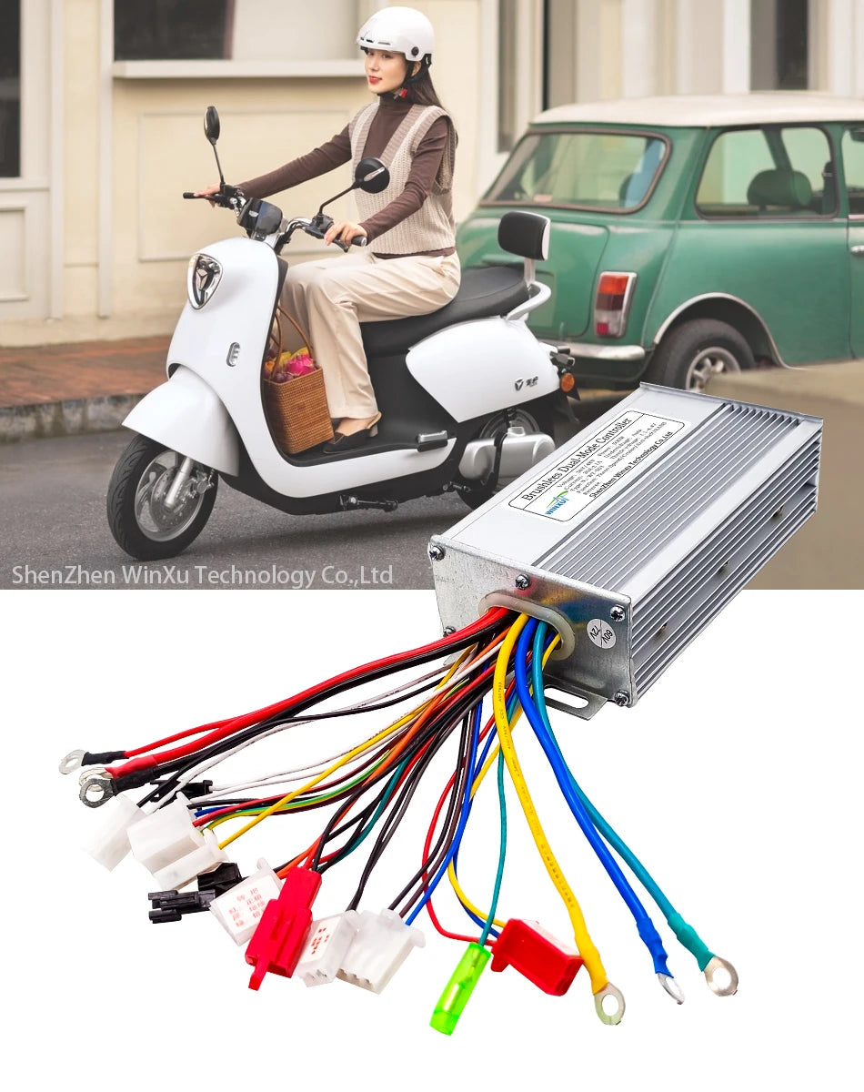 36V 48V 60V 72V 500W 30A E-Scooter Brushless Motor Drive Universal Dual Mode Controllerfor Electric Motorcycle Bicycle Repair
