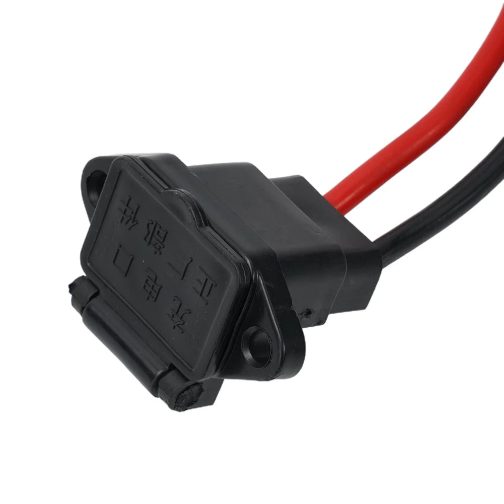 1x E-bike Plug Socket Charger Electric Scooter Vehicle Charging Socket E-bike Car Plug Cable Wire Connector Three Hole Socket