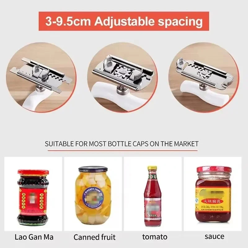 Opener Adjustable Opener of Jars and Lids Stainless Steel Bottle Opener Wine Beer Cans Accessories Kitchen Gadgets