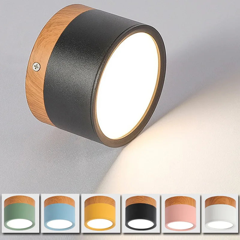 Led Ceiling Downlight Dimmable Surface Mounted Ceiling Lamp Wood Modern Light Spotlight Bedroom Living Room Homekit Bbulb AC220V