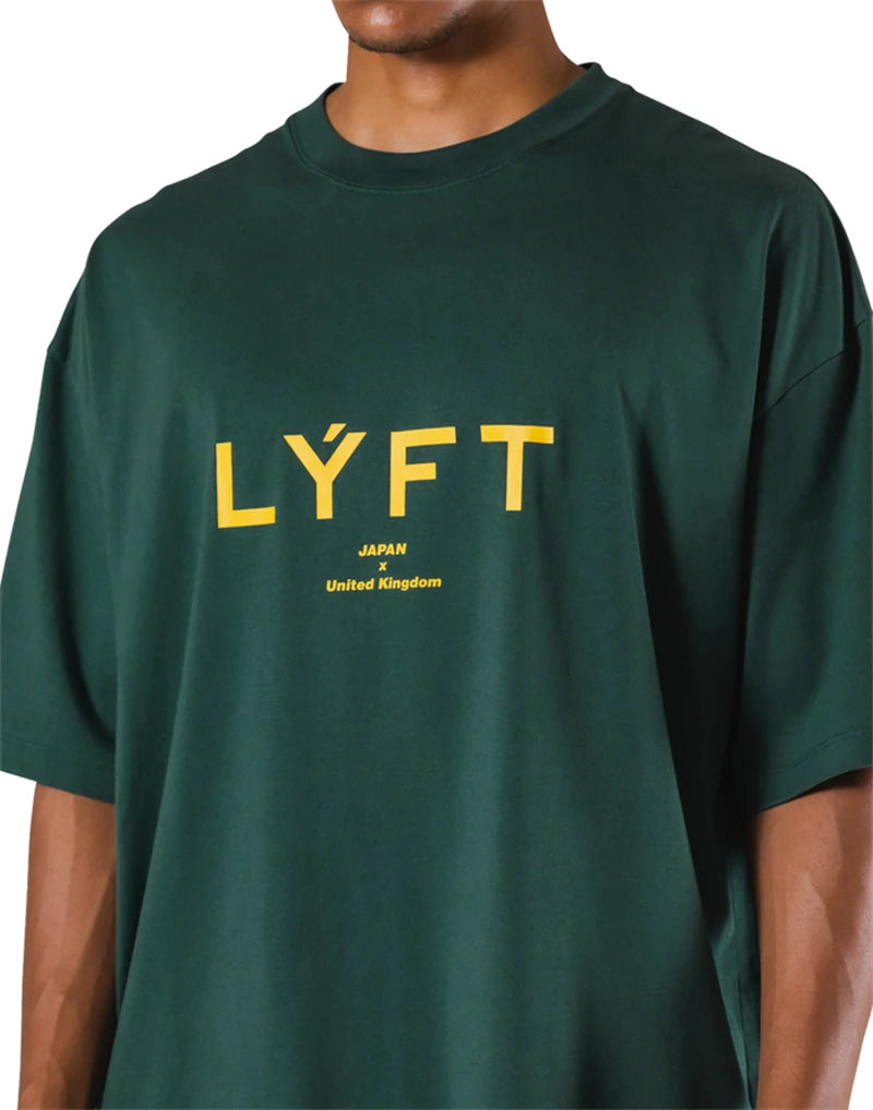 Green GYM Hip Hop Streetwear Men T-shirts Print T Shirt For Men Summer 100% Cotton Tees O-Neck Short Sleeve Tops