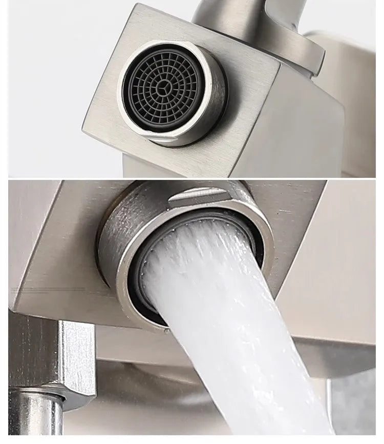 Bathroom Shower Faucet  Wall Mounted 304 SUS Shower Faucet Set Brushed Finished Styel New