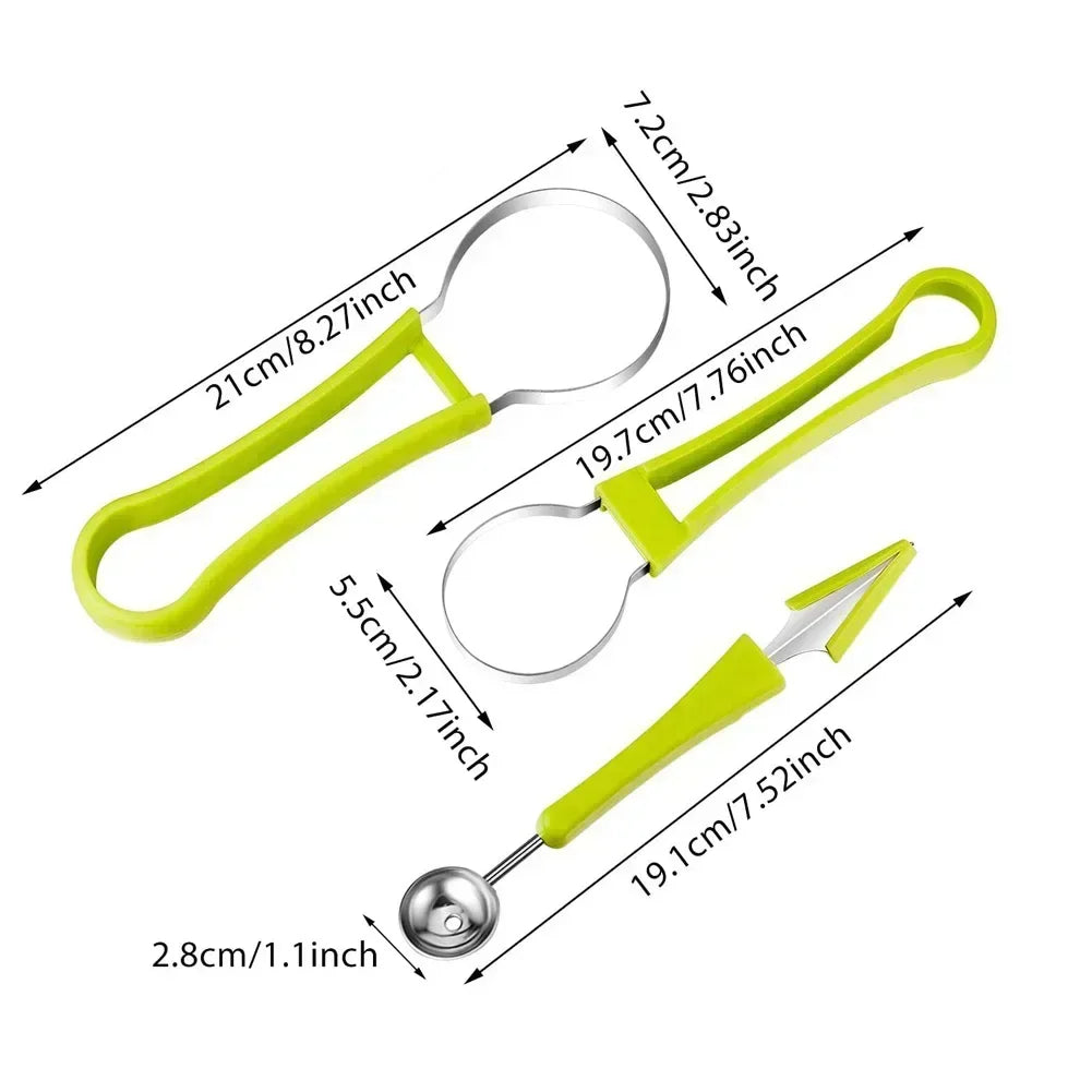 4 in 1 Melon Cutter Scoop Fruit Carving Knife Fruit Cutter Dig Pulp Separator Kitchen Gadgets Acces