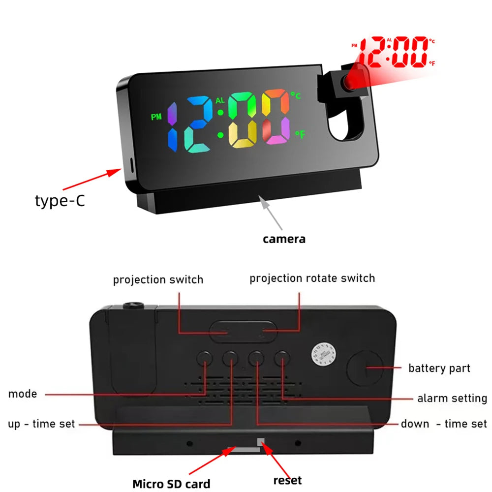 HD4K Mini Clock Camera, Supports Remote Viewing, Mobile Detection, Loop Storage, Home Nanny Style Wireless WiFi Camera