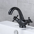 Dual Handle Antique Basin Faucet Hot and Cold Water Crane Bronze Sink Faucet Bathroom Vintage Mixers Taps Gold