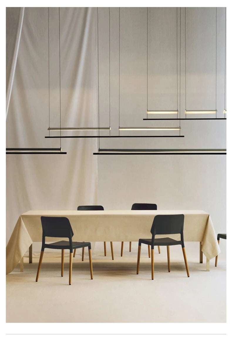 Modern Salon Lightings Home Decoration Simplicity Long Strip Design Led Lamp Nordic Office Living Room Dining Home Decoration
