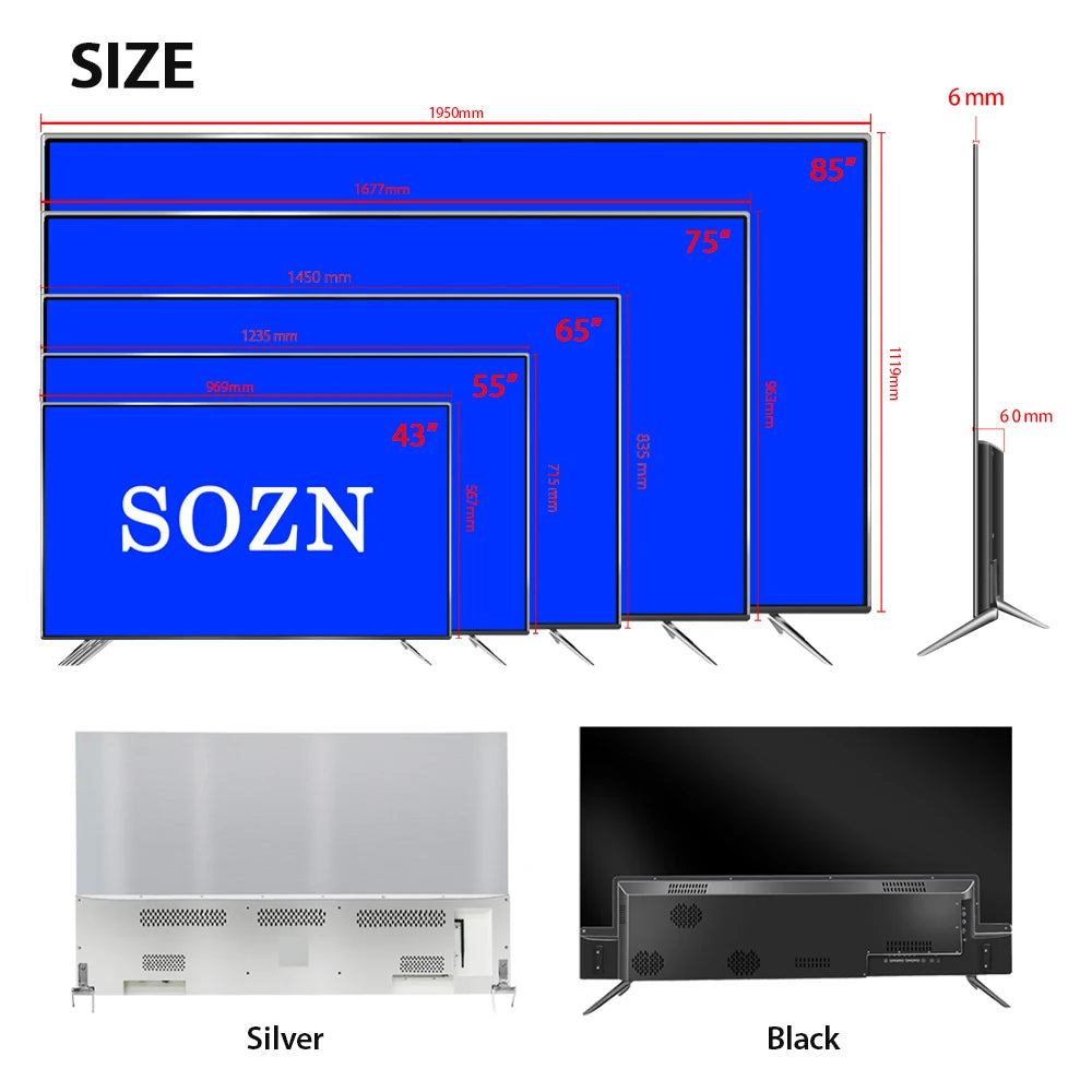 New 4k Ultra-clear Televisores De 75 Pulgadas Mueble Smart Television High Definition OLed Tv Televisores 75 Pulgadas Smart Tv