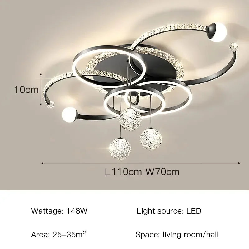 Modern Light Luxury Master Bedroom Pendant Lamp LED Creative Restaurant Lamp Villa Bedroom Interior Decoration Lighting Fixtures