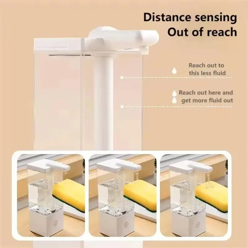 New Touchless Automatic Soap Dispenser Type-C Rechargeable 1500mAh Large Capacity Hand Washing Liquid Dispenser for Home Bathroo