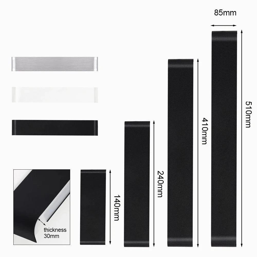 Modern Led Wall Lamp Sconce Light Decor Living Room Bedroom Indoor Wall Light For Home Brushed Aluminum Wall lighting Fixture