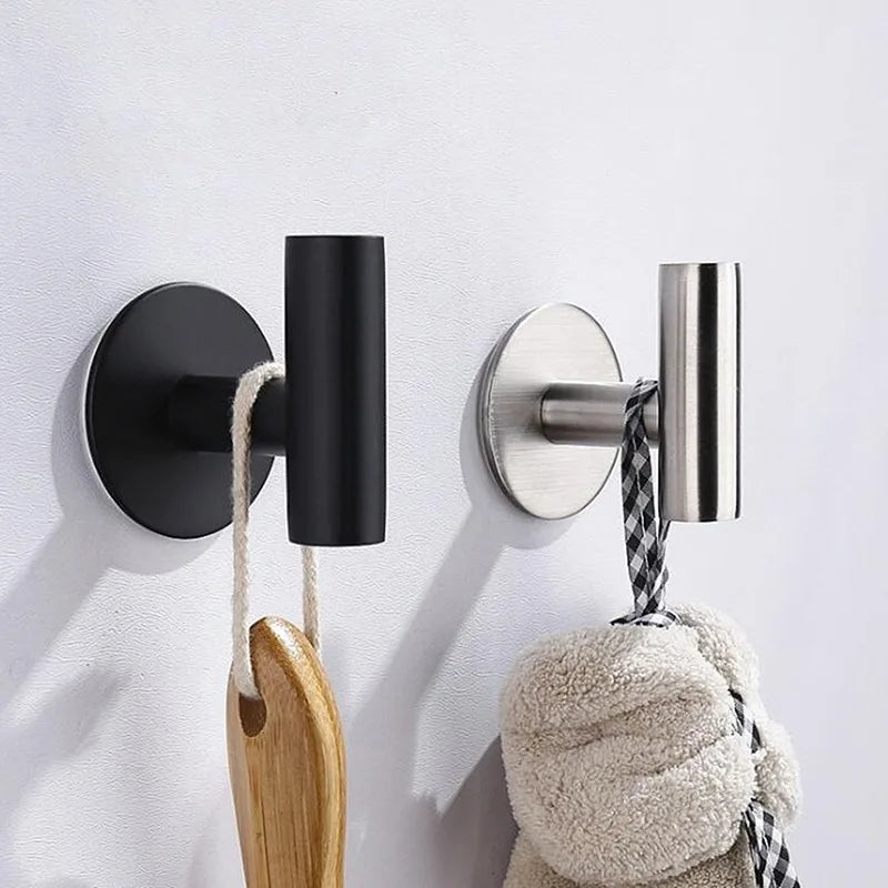 1Pcs Stainless Steel Black Silver Bathroom Hardware Set Towel Rack Toilet Paper Holder Towel Bar Hook Bathroom Accessories