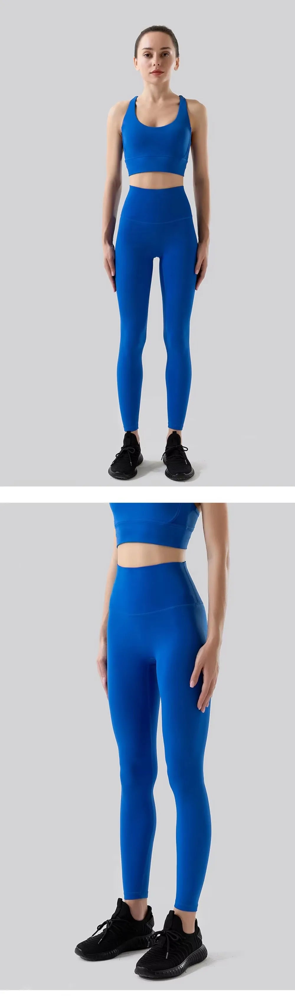 Women's 2 Piece Sports Set - High Waist Booty-Lifting Leggings with Back Pocket & Sports Bra Yoga/Gym/Running Workout Outfit