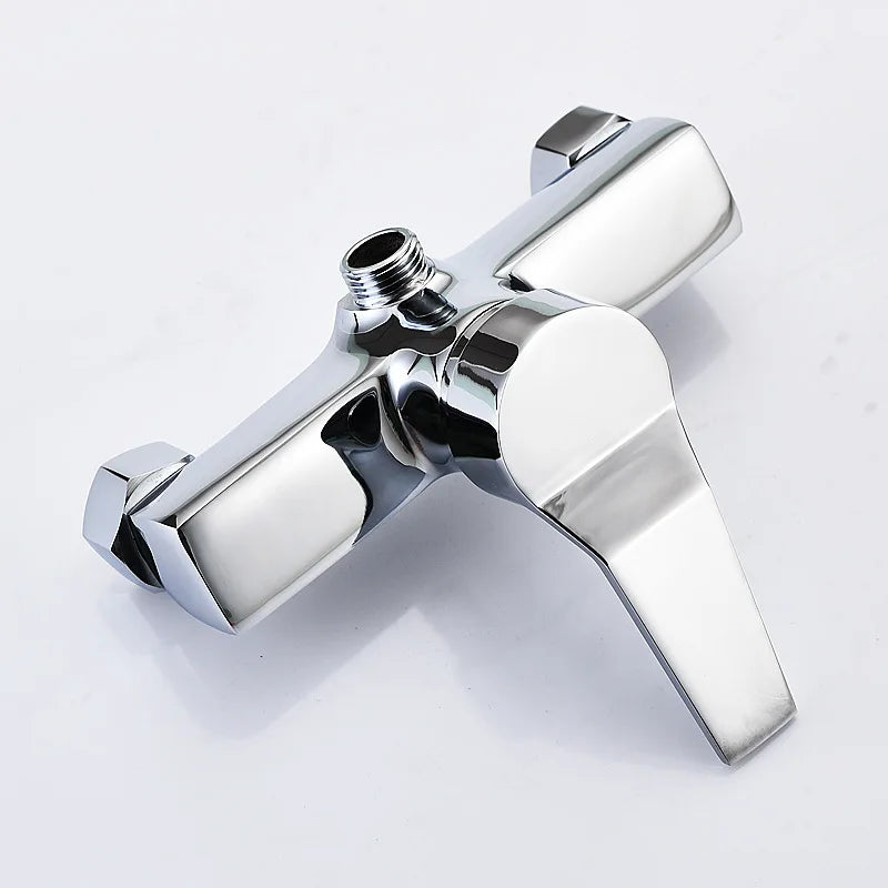 Brass Shower Faucet Mixer Valve Set with Shower Head and Hidden Switch for Bathroom Hot and Cold Water Tap  Bath
