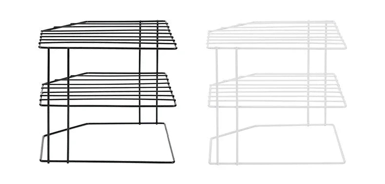 Kitchen Storage Corner Shelf Seasoning Pot Bowl Dish Glasses Countertop Organizer Rack 3 Tier Removable Cosmetic Makeup Holder