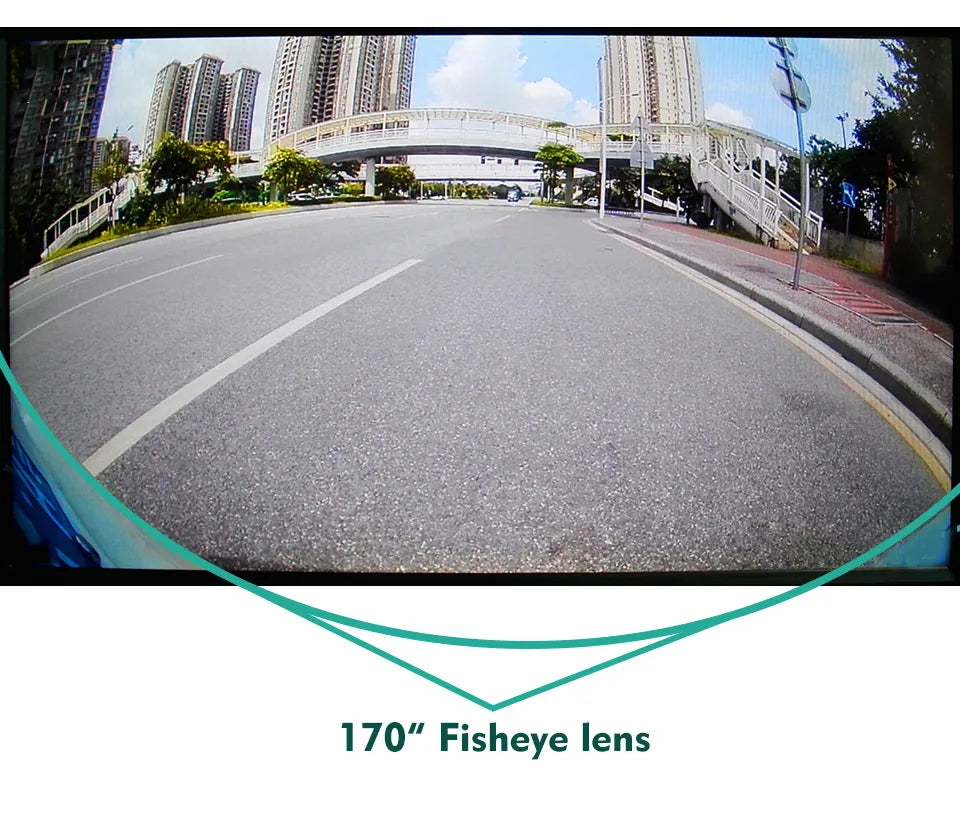 AHD 1080P New 4 line 4K Dynamic Track Reversing Camera 180 Deg Fisheye Blue Lens Full HD Night Vision Vehicle Reversing Camera