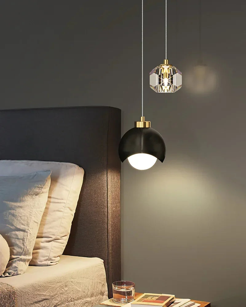 Modern Led Pendant Lights For Bedroom Creative Home Decor Haning Lamp Luxury Dining Room Lighting Gold / Black Crystal Fixtures