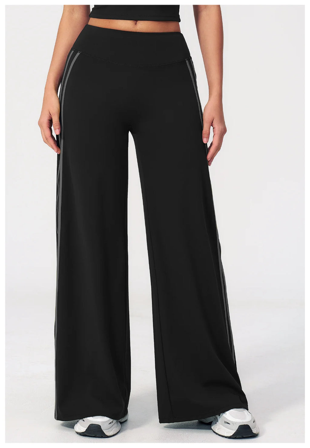 Yoga Pants High Waist Wide Leg Trousers Women Tummy Control Flared Pants Straight Workout Trousers Casual Fitness Bell-bottoms