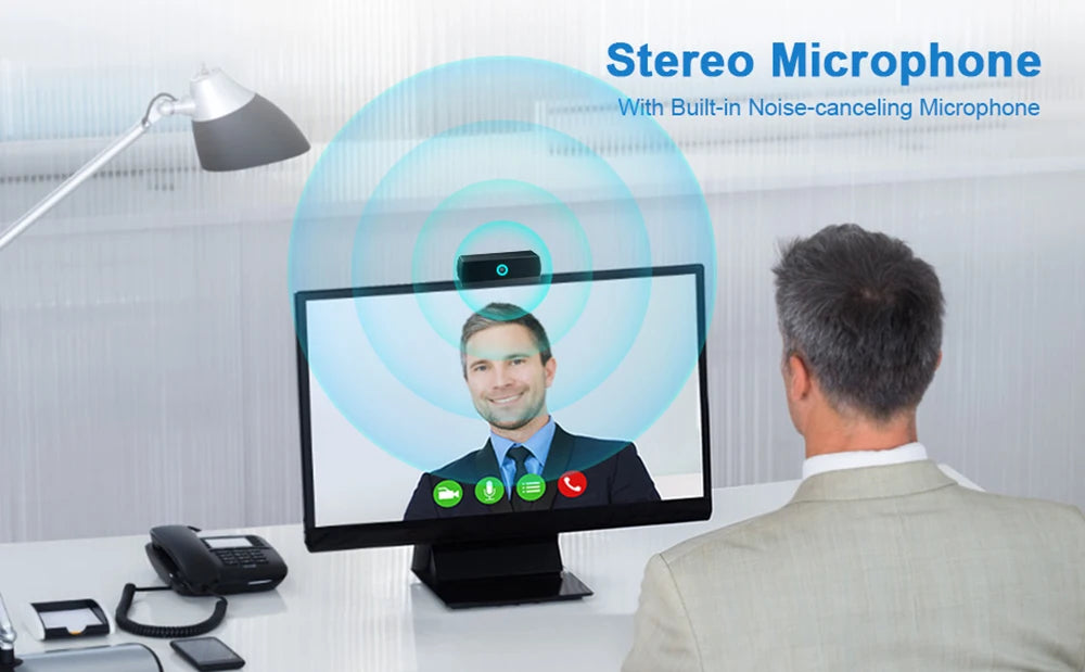 HD 1080P Web Camera USB Web Camera with Microphone Autofocus Camera PC Computer Laptop Live Streaming Webcam for Video Calling