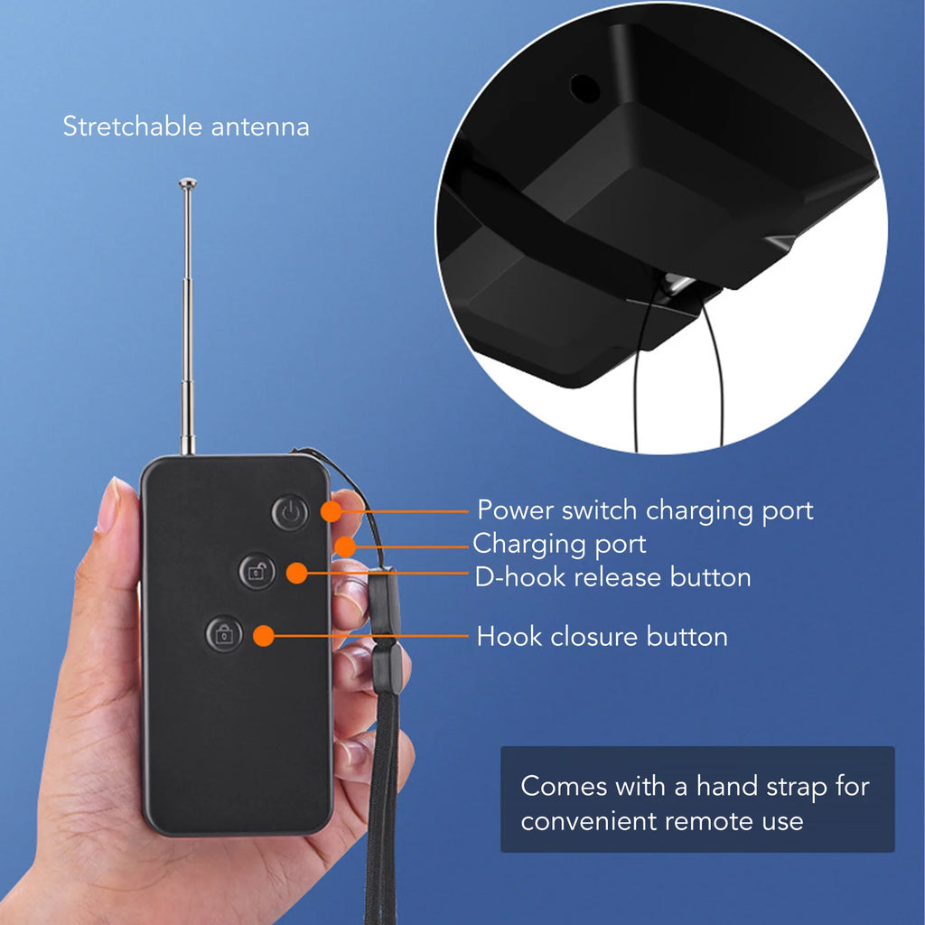 Drone Payload Release System RC Drone Airdropper  Lightweight USB Charging 500m Remote Range 300mAh for Advertising