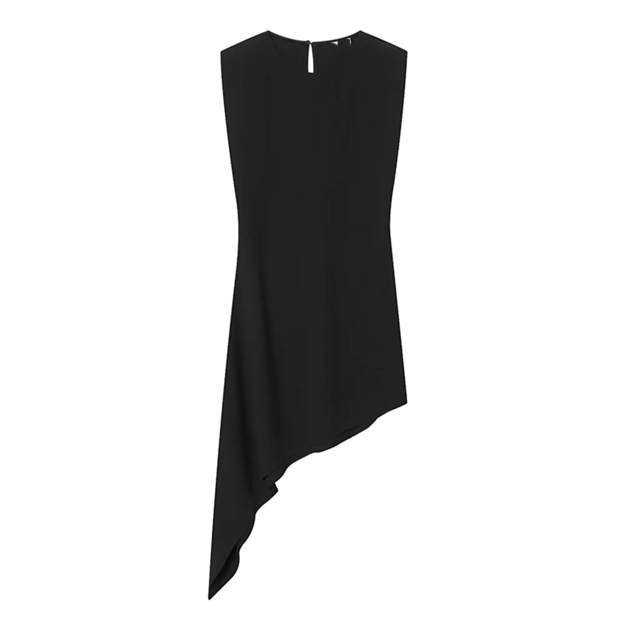 TFMLN Elegant Women Sleeveless Long Dress Fashion Shoulder Pad Bodycon Irregular Dress New Slim Party Club Ladies Clothing