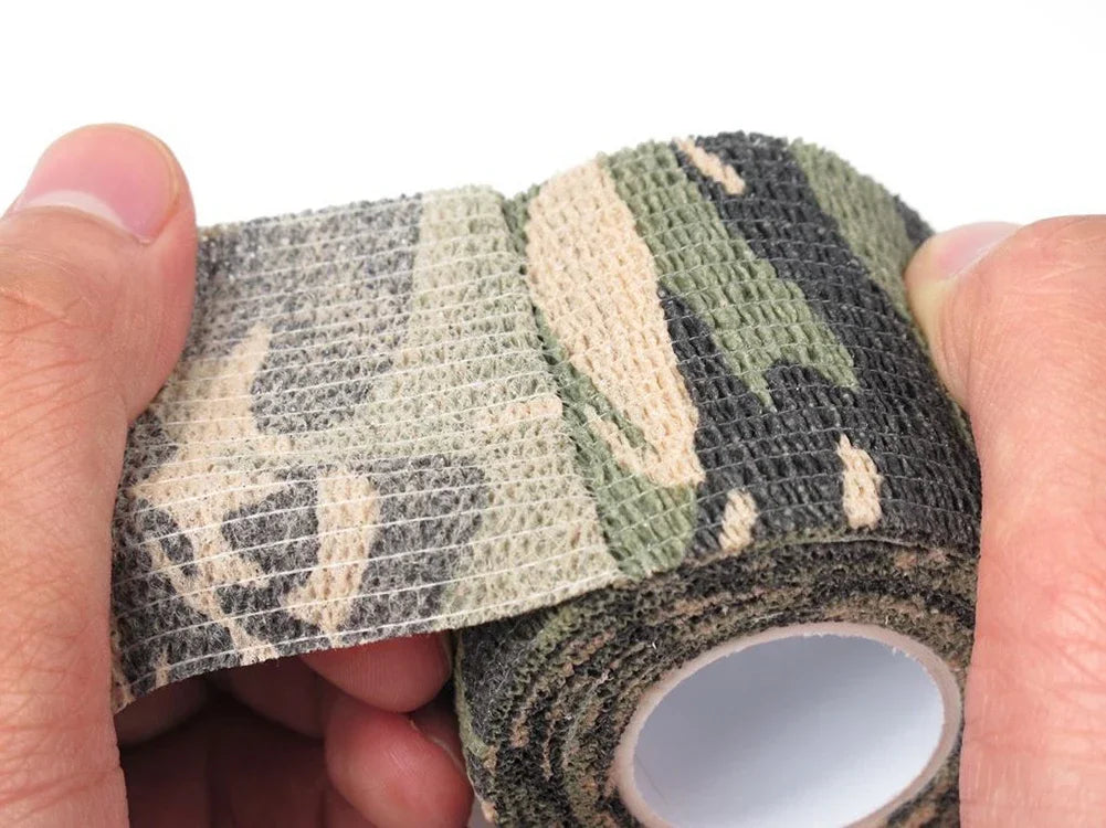Elastic Wrap Tape  Adhesive Outdoor Hunting Camouflage Stealth Tape Waterproof Wrap Durable Self Adhesive Elastic Bandage