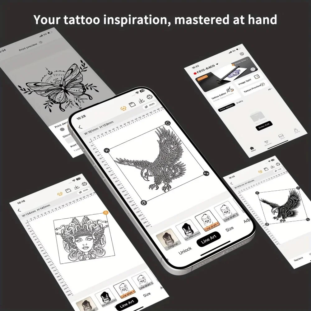 Professional Tattoo Transfer Machine For Ios/Android/Pc Thermal Printing Free Printing Paper Professional Beginner