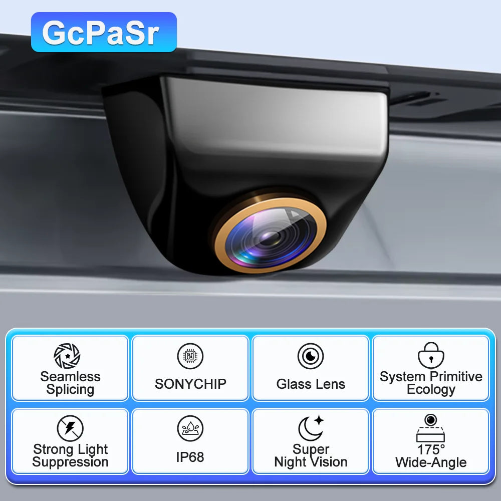 AHD 1920x1080P Car For View Camera 200° Fisheye Golden Lens Full HD Night Vision Vehicle back car reversing Front Camera