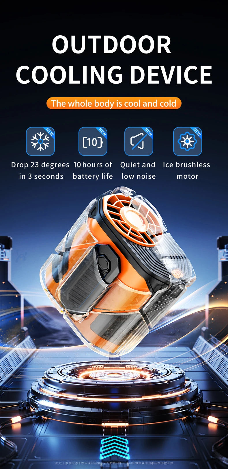 Wearable Waist-hanging Fan Portable Waist-clip Outdoor Construction Site Night Light Fan to Cool Down USB Mini Neck-hanging Fan