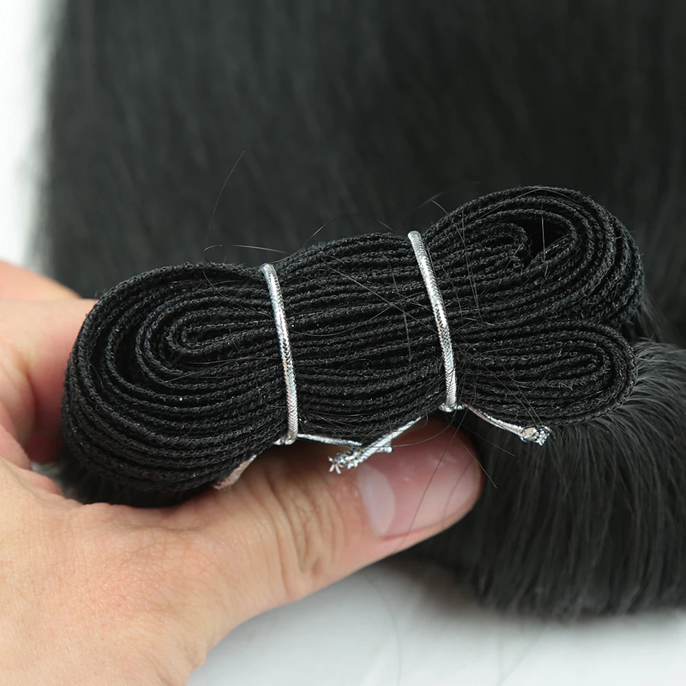26" Bio Straight Hair Bundles Natural Soft Heat Resistant Fiber Synthetic Fiber Hair Extensions Protein Straight Hair Weave