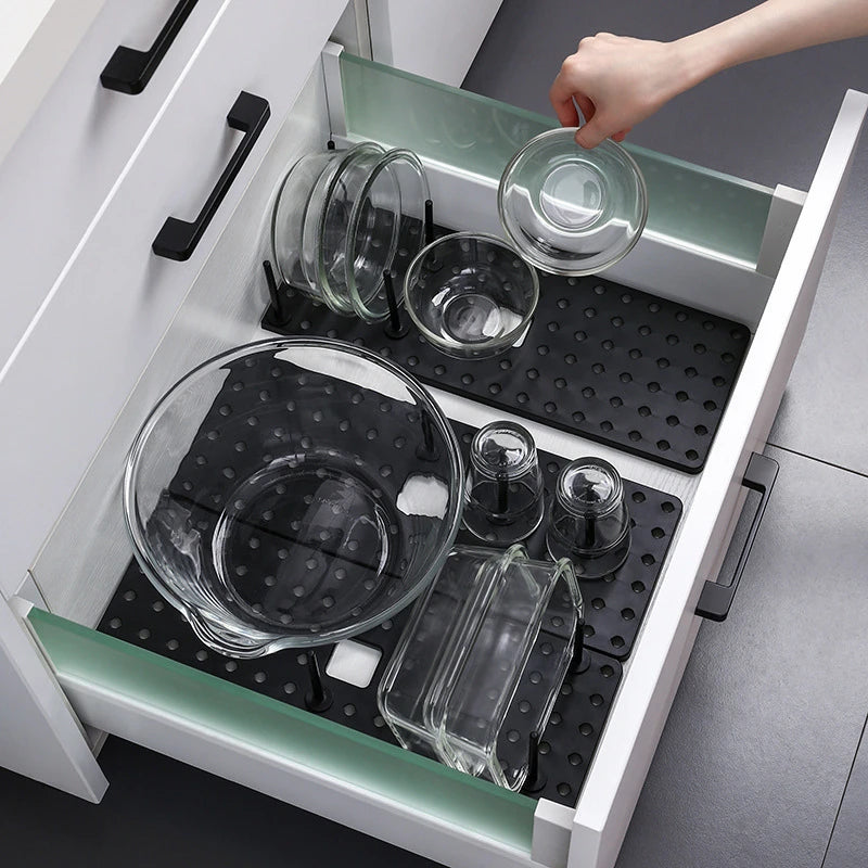 Kitchen Organizer Dish Drying Rack Plates Shelf Removable Plastic Holder Dish Rack Sink Draining Storage Stand Home Accessories