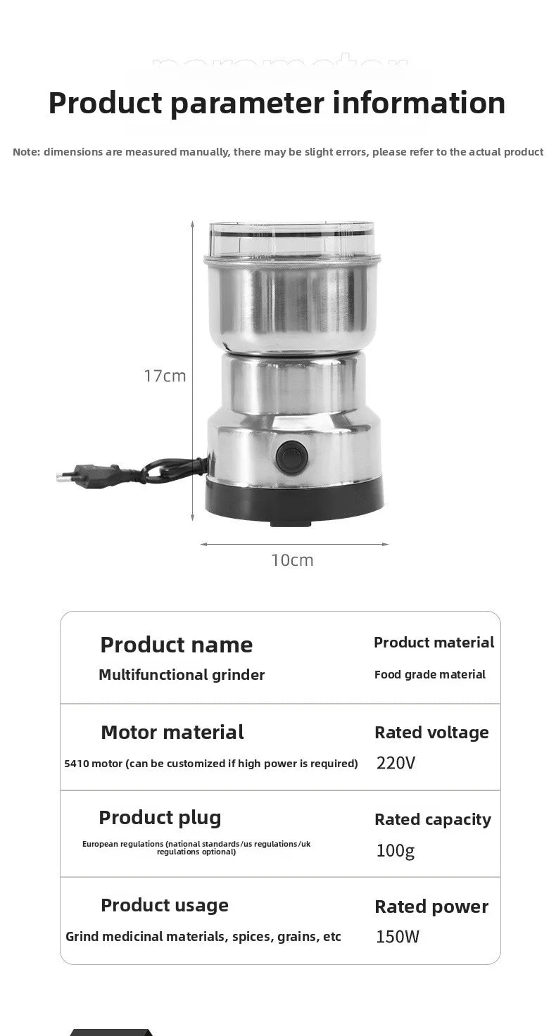 Kitchen Multifunctional 4 Blade Grain Grinder Coffee Chopping Home Electric Coffee Grinder Nut Bean Flavor Blender