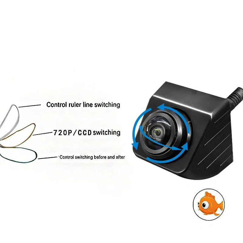 Car Rear View Camera AHD CVBS 720P HD Reversing Image 12V 170° Wide Angle Night Vision Adjustable Fisheye Len Car Vehicle Camera