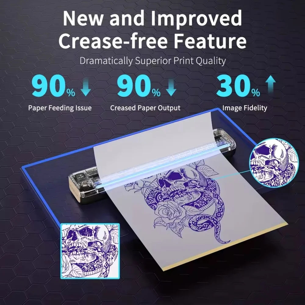 Professional Tattoo Transfer Machine For Ios/Android/Pc Thermal Printing Free Printing Paper Professional Beginner