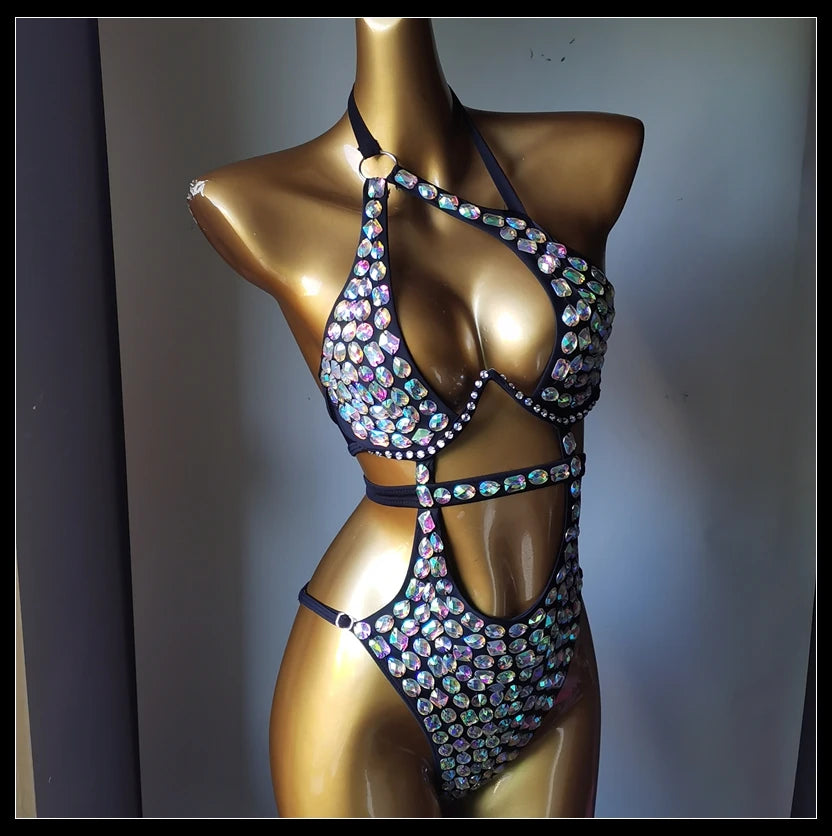 2025 newest fashion swimsuit bar bikinidiamond bikini crystal bar bikini  swimsuit handmade bar bikini diamond bikini swimsuit