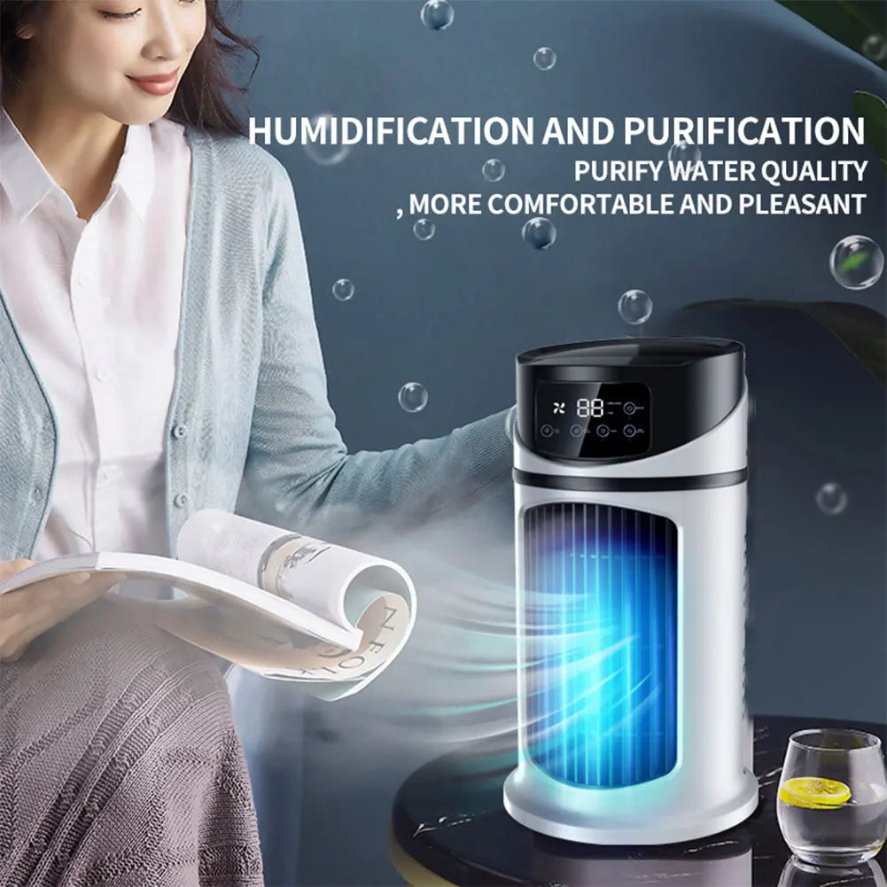Portable Mini Air Conditioner Air Cooler Fan Water Cooling Fan Air Conditioning Air Cooler For Office Mobile Air Conditioner