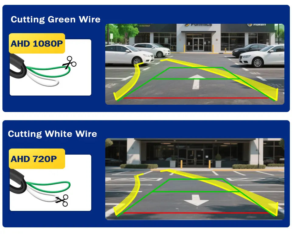 AHD 1080P Golden Lens Car Intelligent Dynamic Trajectory Moving Guide Parking Line HD Rear View Reverse Backup Tracks Camera