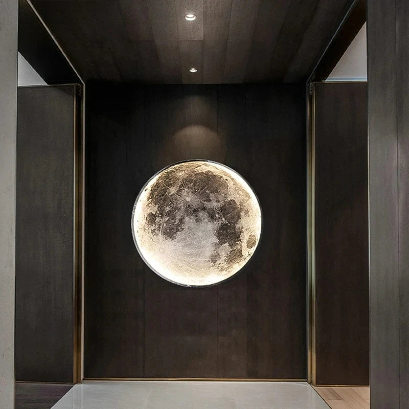 Modern Minimalist LED Moon Wall Lamp Indoor Lighting for Bedroom Background Wall Living ROOM Decorative Bedside Lights