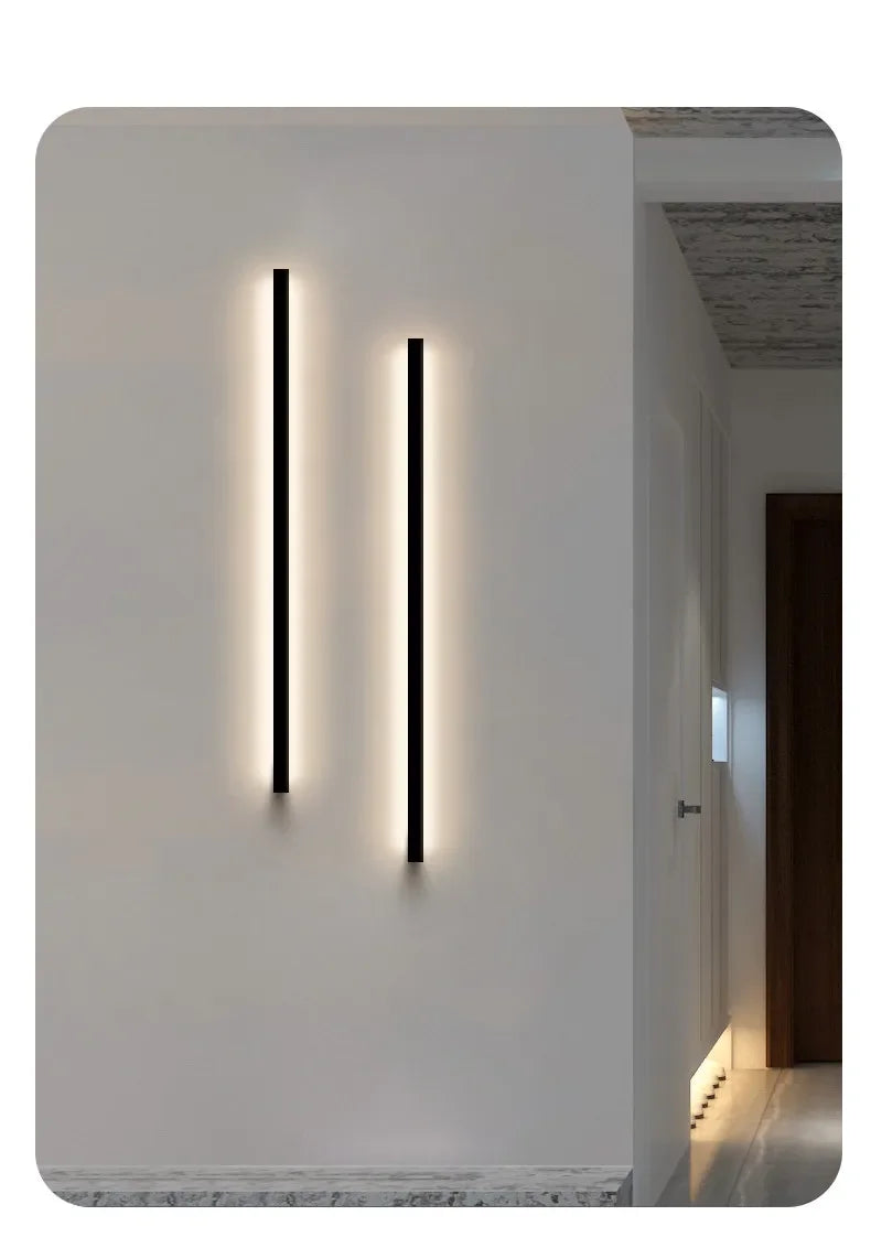 Modern Minimalist LED Wall Lamp Luxury Long Strip Light for Living Room Bedroom Bedside Ceiling Sofa Background Aisle Lighting