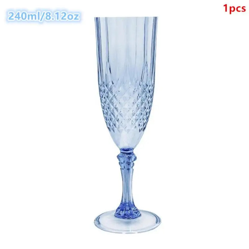 1 Pcs Champagne Goblet High Legged Wine Glasses Cocktail Red Wine Brandy Glasses Drinkware Party Bar Wedding Gift Transparent