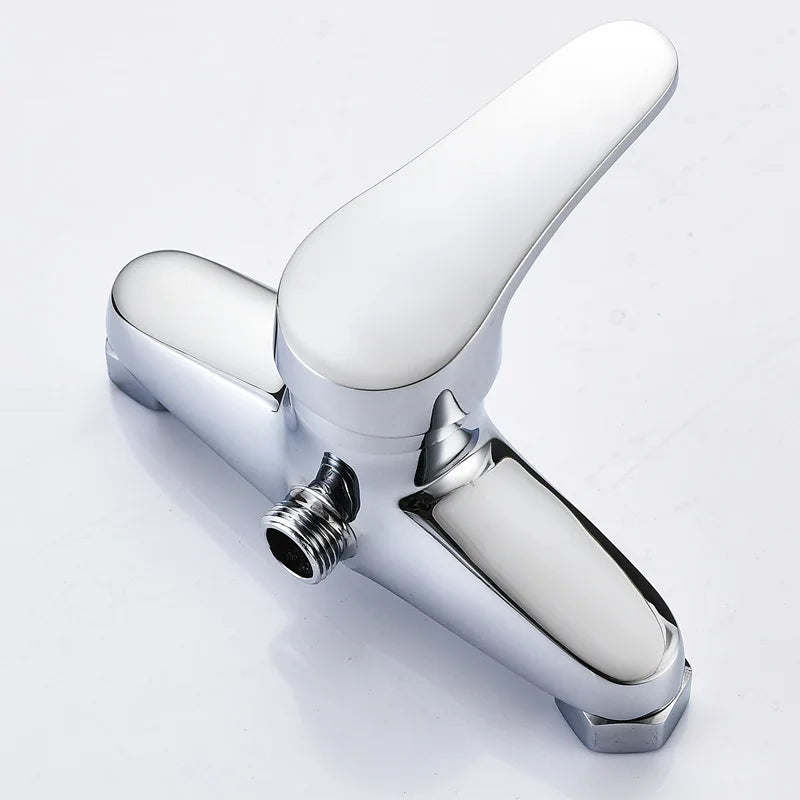 Brass Shower Faucet Mixer Valve Set with Shower Head and Hidden Switch for Bathroom Hot and Cold Water Tap  Bath