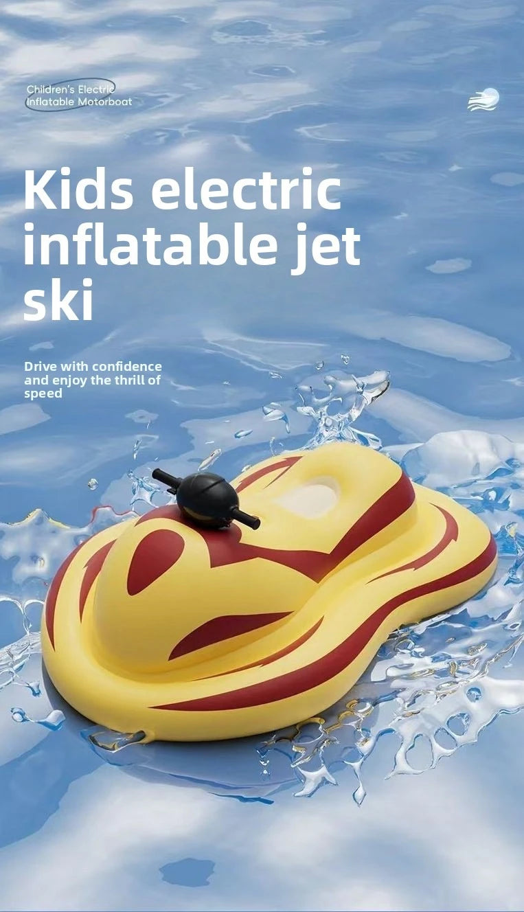 Powered Inflatable Water Scooter Toy – Motorized Surfboard with Handle Steering for Adults & Home, Pool/Lake Ride-on