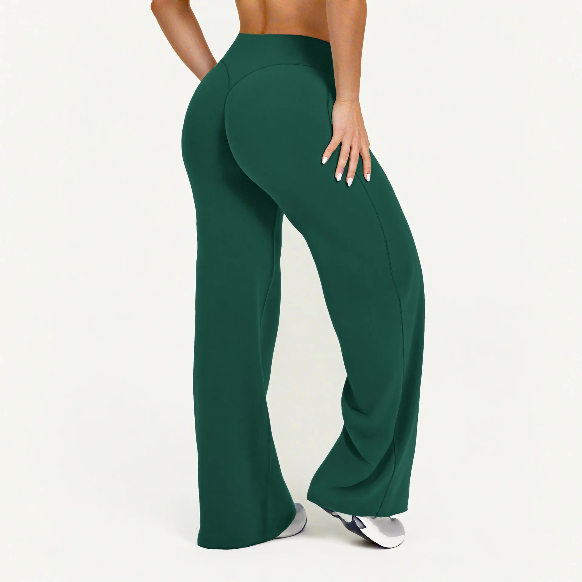 Straight-Leg Pants Ultra Soft Butter Fabric Women's Mid-Waist Yoga Pants GYM Naked Feel Pilates Running Sport Trousers